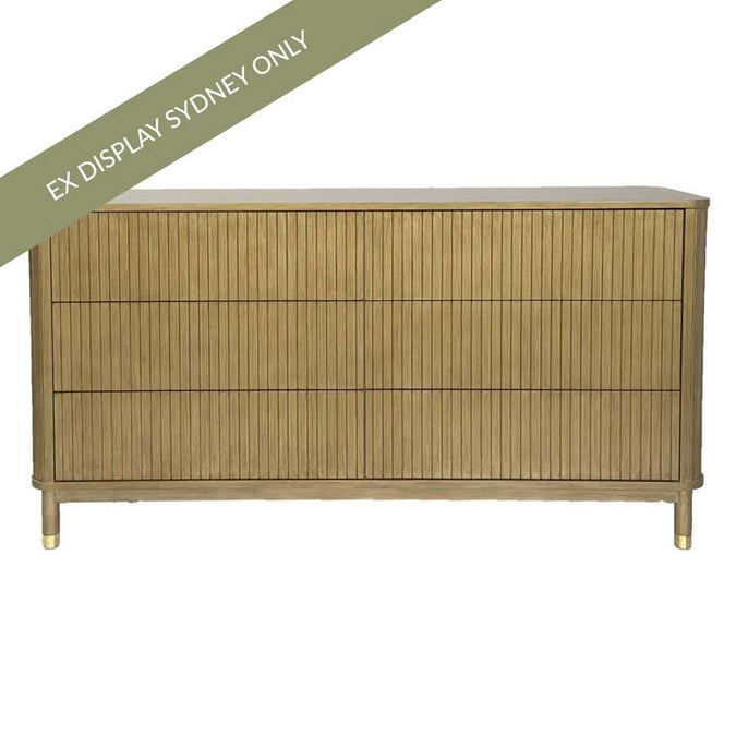 Sophia 6 Drawer Chest - Antique Gold - OUTLET NSW