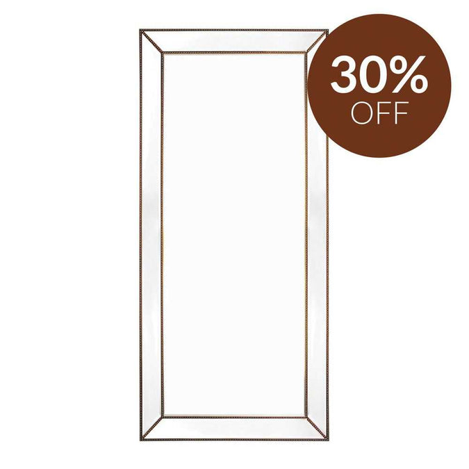 Zeta Floor Mirror - Antique Gold