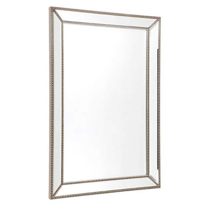 Zeta Wall Mirror - Medium Antique Silver