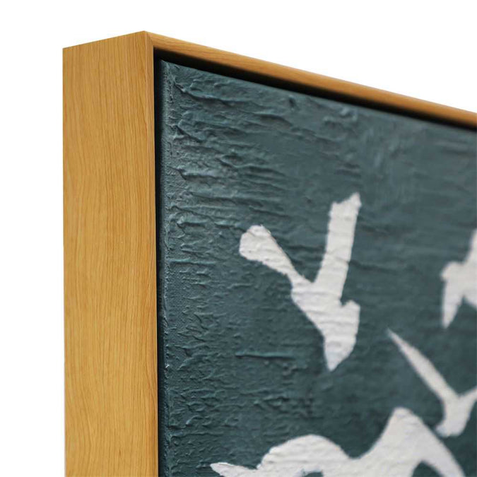 Migration Set of Two Oil on Canvas Painting - Green