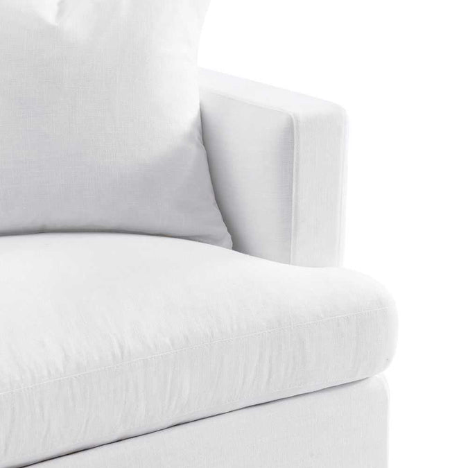 Birkshire 2 Seater Slip Cover Sofa - White Linen