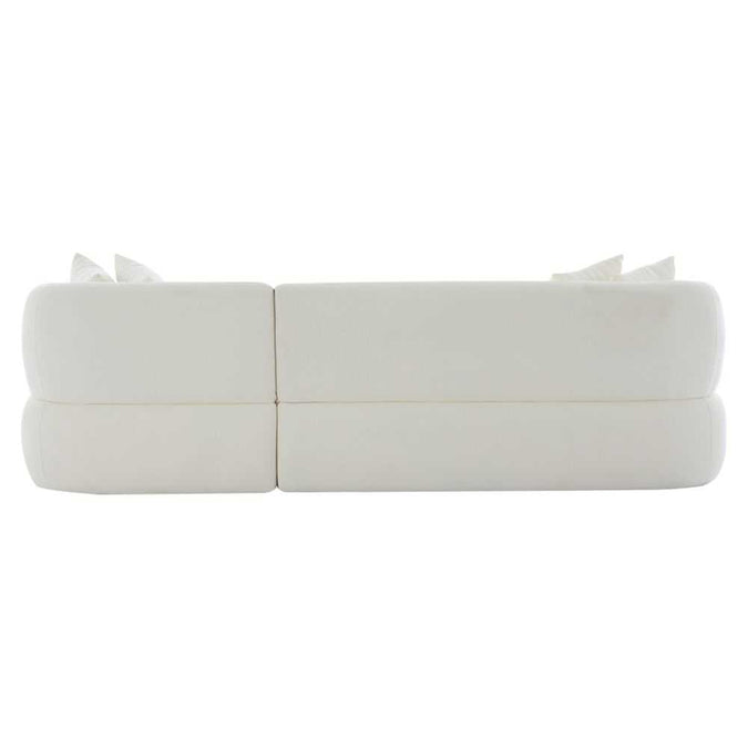 Greenwich 3 Seater Sofa w Right Chaise - Ivory Chenille