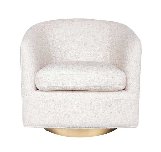 Belvedere Swivel Arm Chair - Natural Tweed - - Eleganté