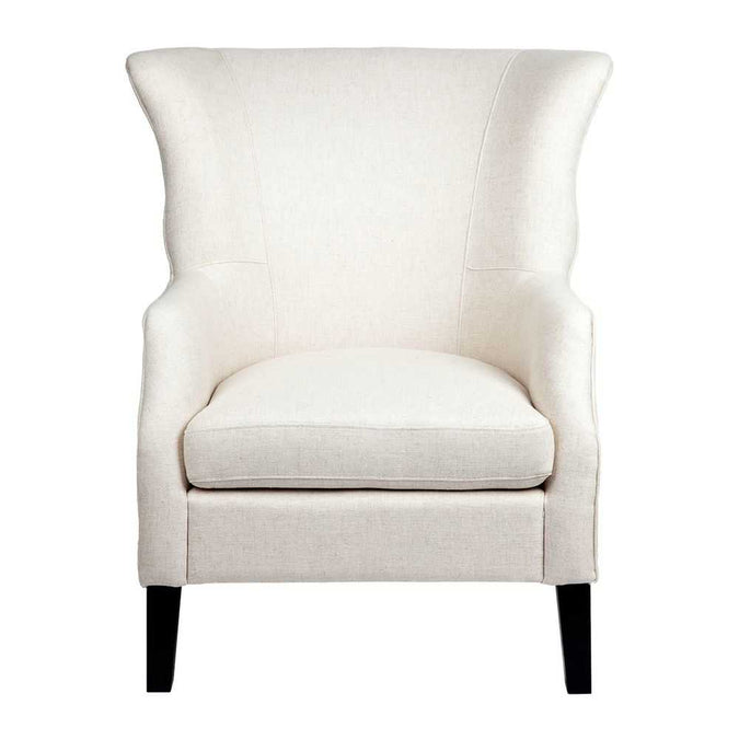 Kristian Wing Back Arm Chair - Natural Linen - - Eleganté