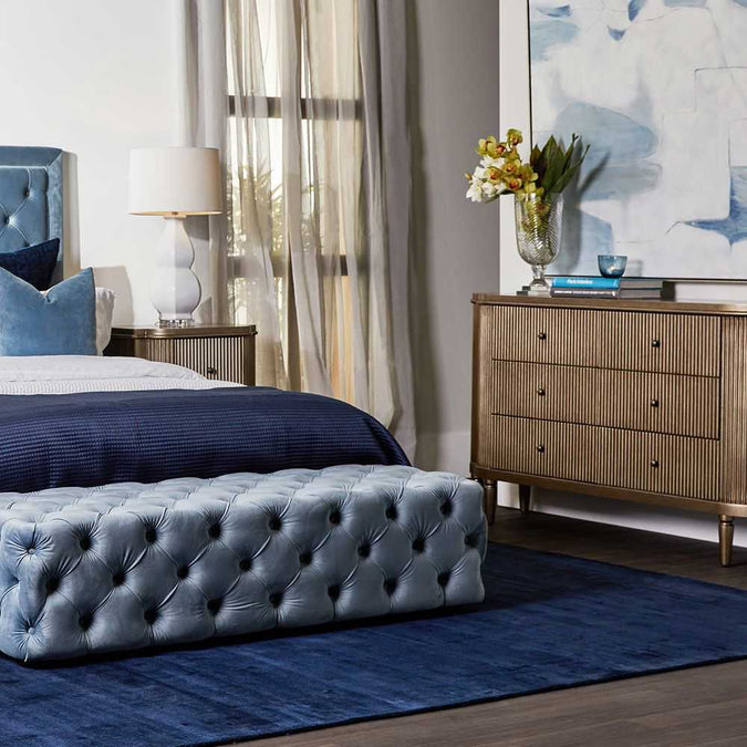 Arielle 6 Drawer Chest - Antique Gold - - Eleganté