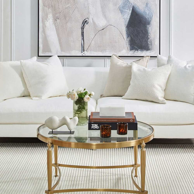 Jak Glass Coffee Table - Gold - - Eleganté