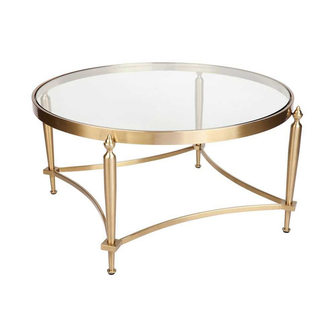 Jak Glass Coffee Table - Gold - - Eleganté
