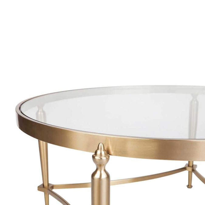 Jak Glass Coffee Table - Gold - - Eleganté