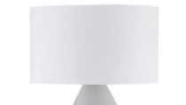 Abstract Floor Drum Shade - White