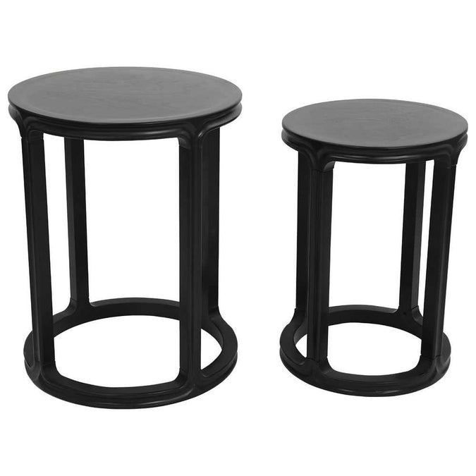 Cadie Nesting Side Tables - Black - - Eleganté