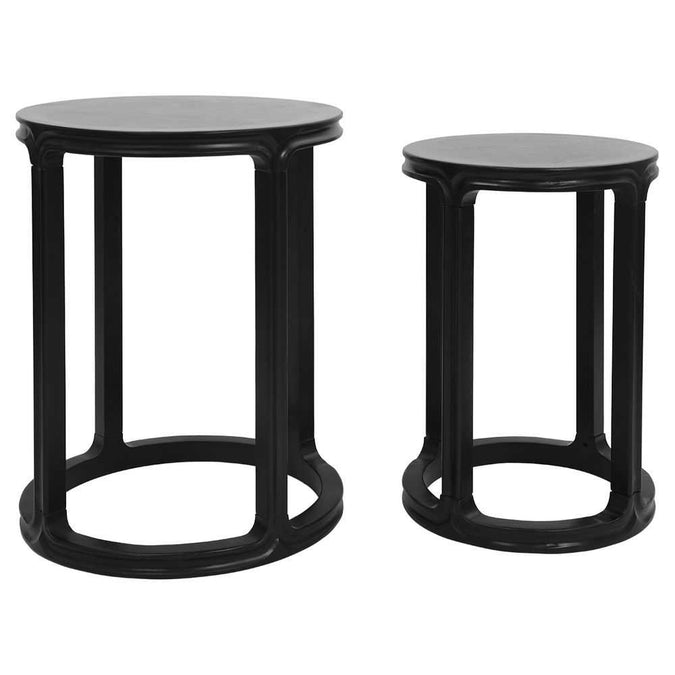 Cadie Nesting Side Tables - Black - - Eleganté