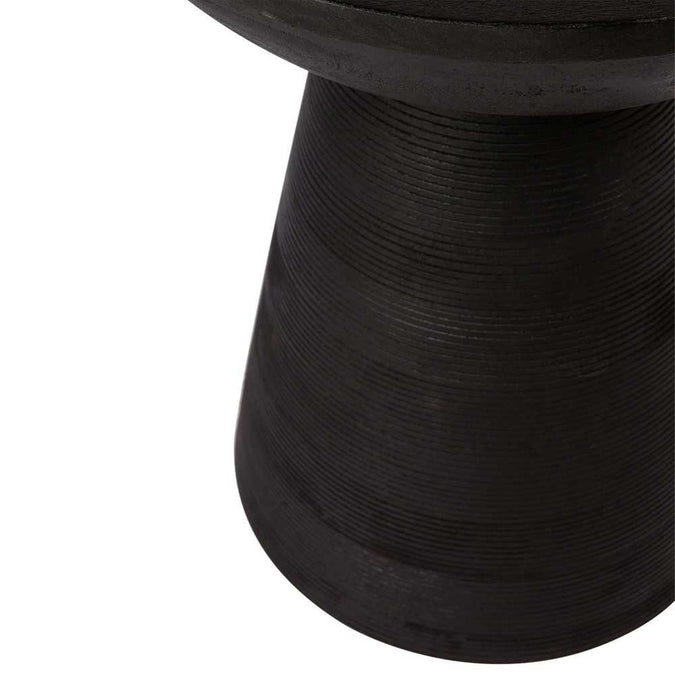 Cayman Mango Wood Side Table - Black - - Eleganté