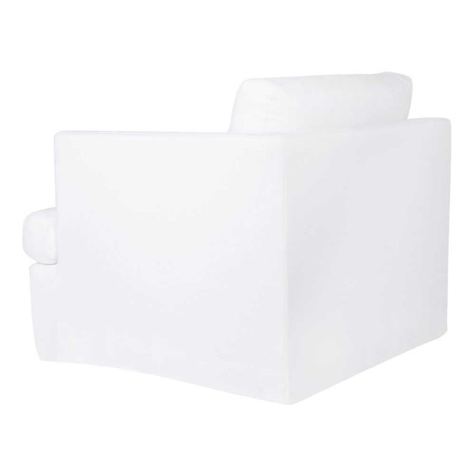 Birkshire Slip Cover Right Arm Facing Seat - White Linen - - Eleganté