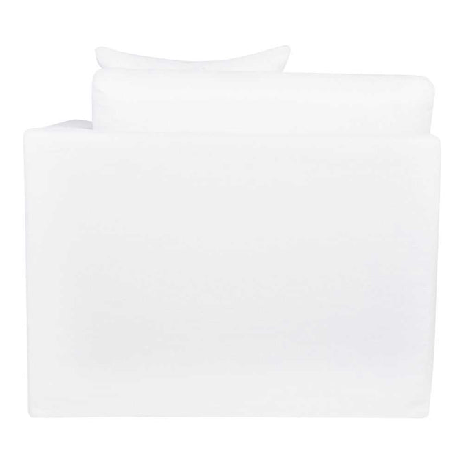 Birkshire Slip Cover Right Arm Facing Seat - White Linen - - Eleganté