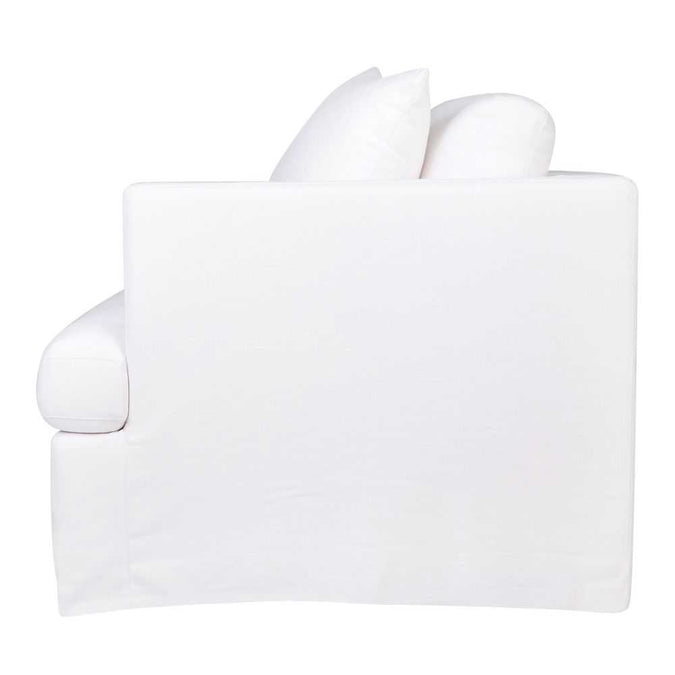 Birkshire Slip Cover Right Arm Facing Seat - White Linen - - Eleganté