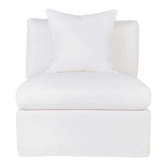 Birkshire Slip Cover Occasional Chair - White Linen - - Eleganté