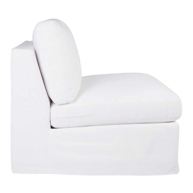 Birkshire Slip Cover Occasional Chair - White Linen - - Eleganté