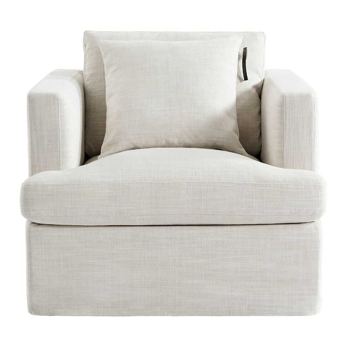 Birkshire Slip Cover Arm Chair - Off White Linen - - Eleganté