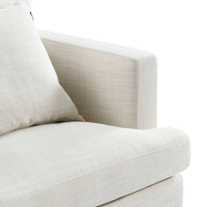 Birkshire Slip Cover Arm Chair - Off White Linen - - Eleganté