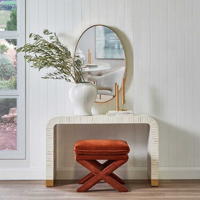 Candace Stool - Caramel Velvet - - Eleganté