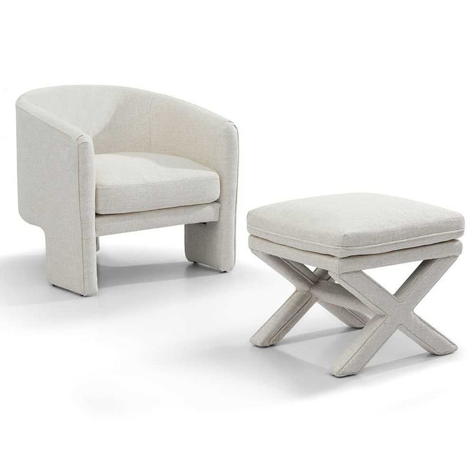 Candace Stool - Natural Linen - - Eleganté