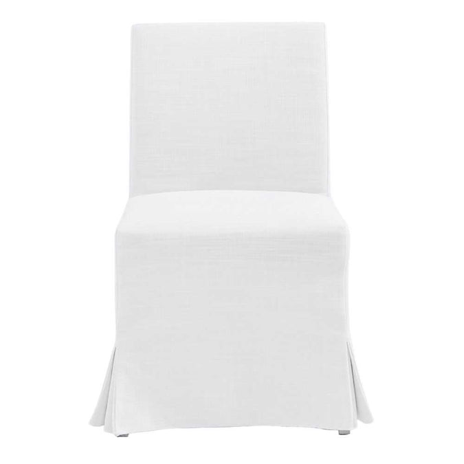 Brighton Slip Cover Dining Chair - White Linen - - Eleganté