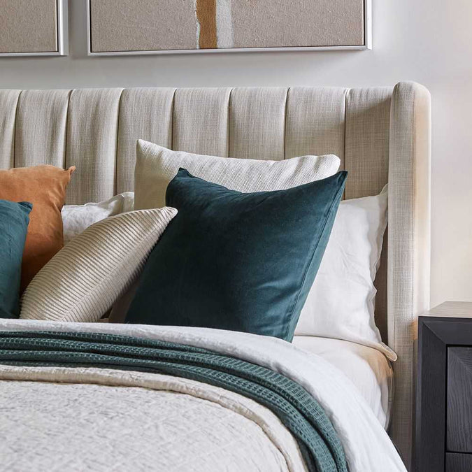 Central Park Queen Bedhead - Natural Linen - - Eleganté