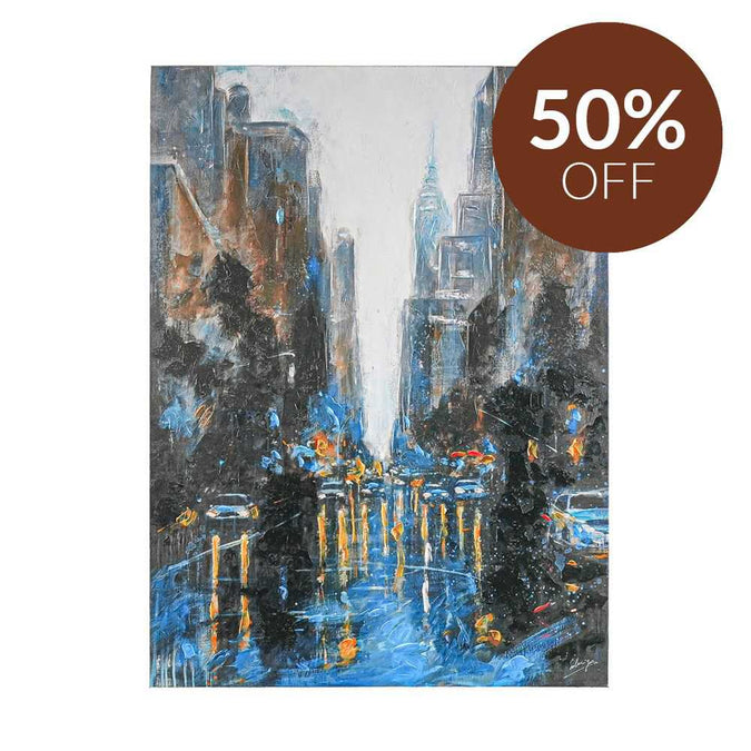 City Scape Enhanced Canvas Print