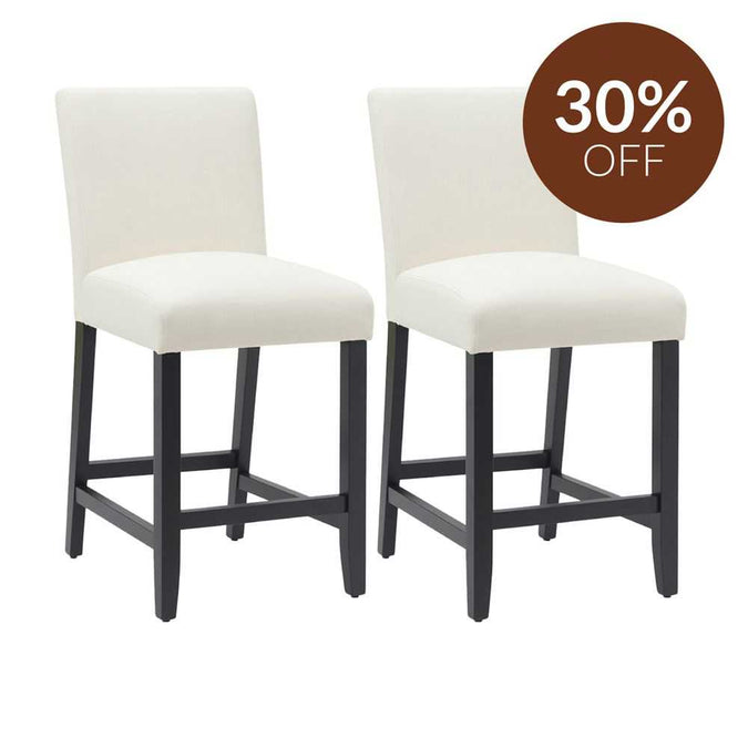 Christie Kitchen Stool Set of 2 - Off White