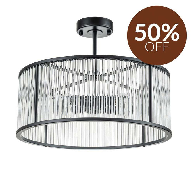 Farrah Flush Mount - Black