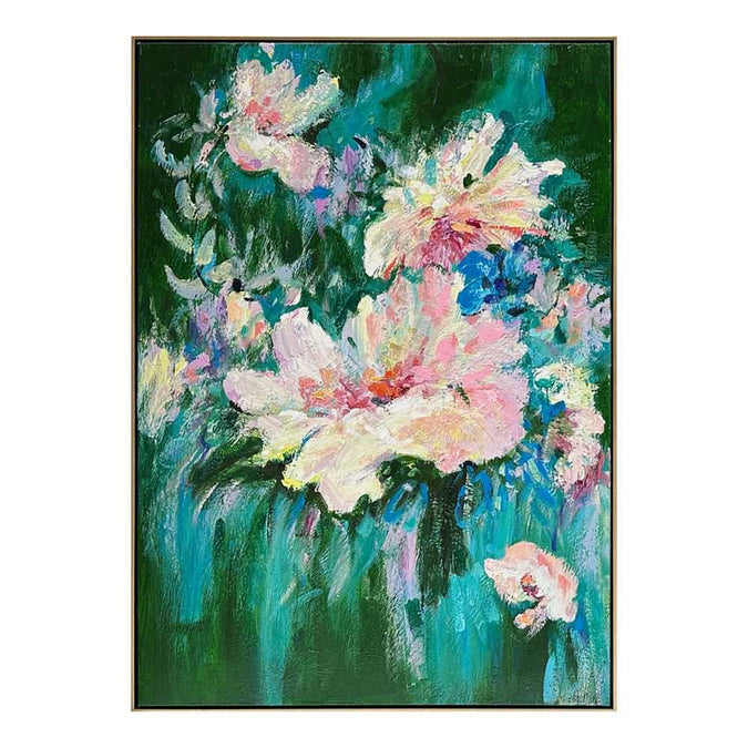 Blooming Set of Two Oil On Canvas Painting - - Eleganté
