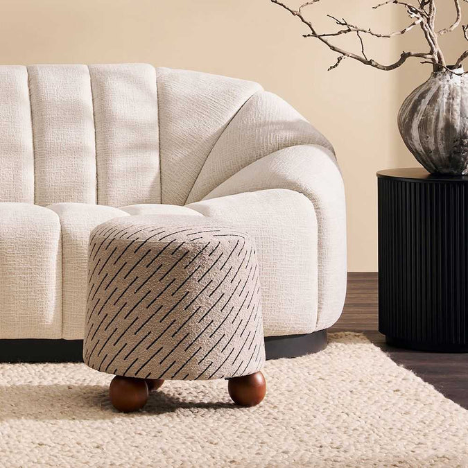 Orta Stool - Natural Jacquard - - Eleganté