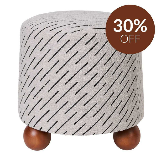 Orta Stool - Natural Jacquard - - Eleganté