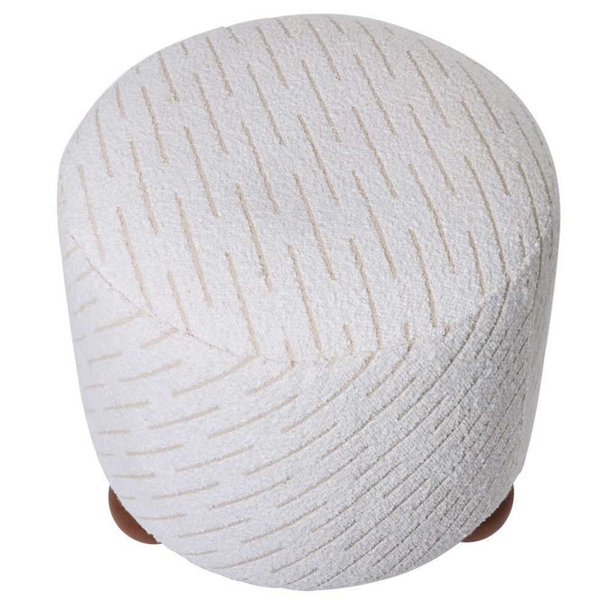 Orta Stool - White Jacquard - - Eleganté