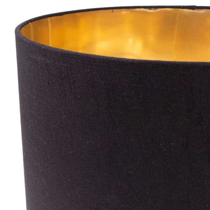 Paola Table Drum Shade - Black - - Eleganté