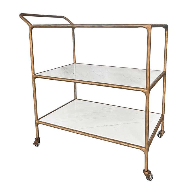 Heston Marble Bar Cart - - Eleganté
