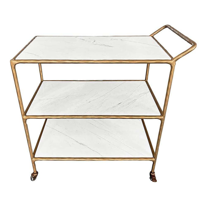 Heston Marble Bar Cart - - Eleganté