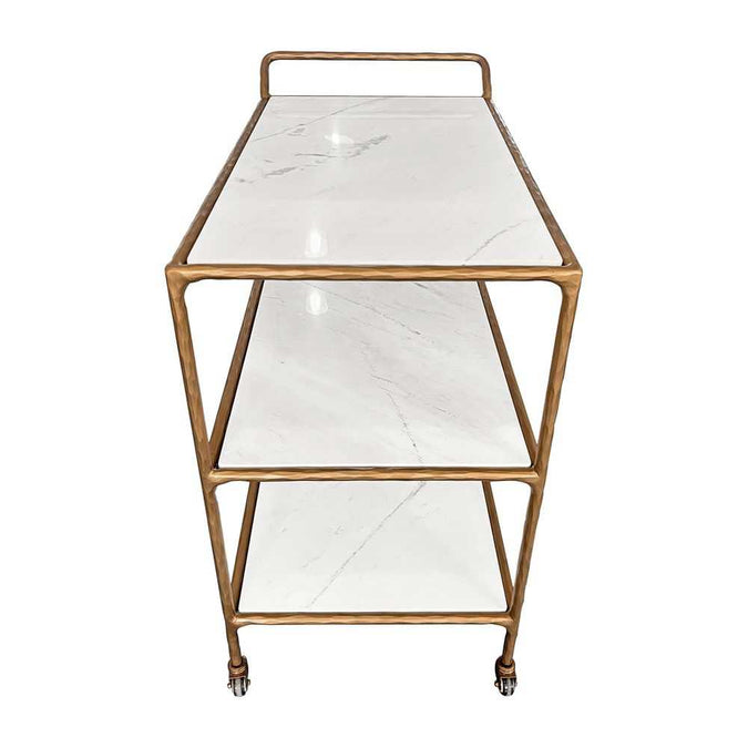 Heston Marble Bar Cart - - Eleganté