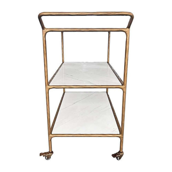 Heston Marble Bar Cart - - Eleganté