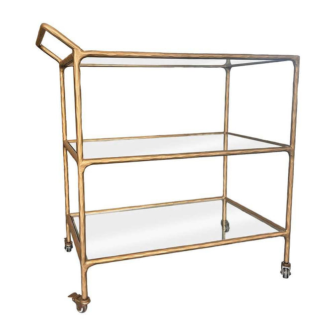 Heston Glass Bar Cart - - Eleganté