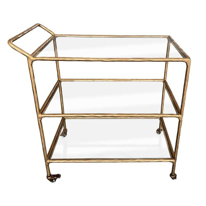 Heston Glass Bar Cart - - Eleganté