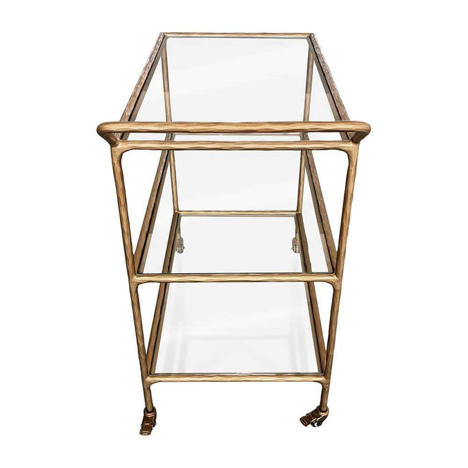Heston Glass Bar Cart - - Eleganté