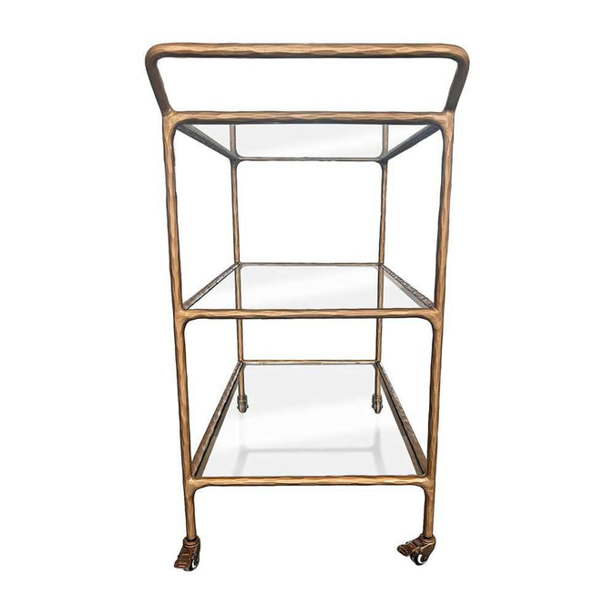 Heston Glass Bar Cart - - Eleganté