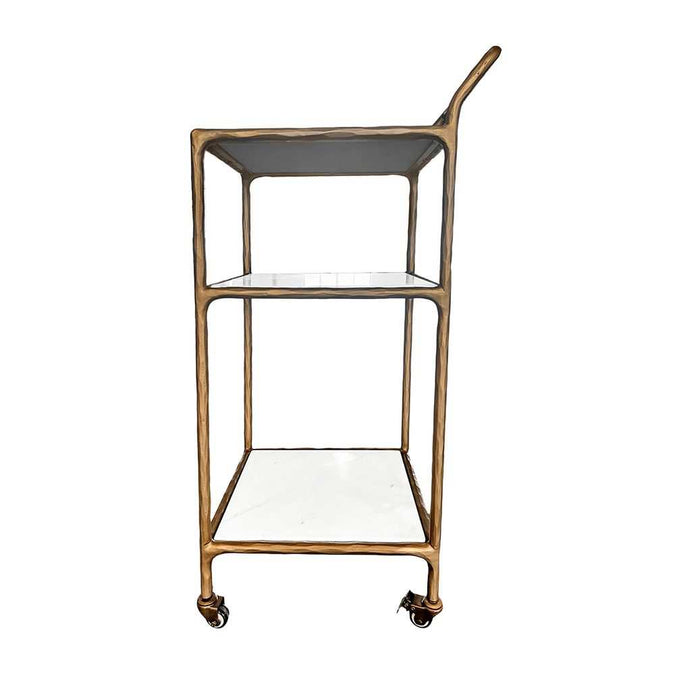 Heston Marble Square Bar Cart - - Eleganté