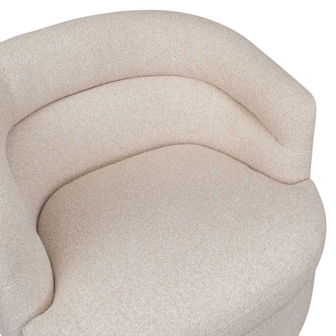 Holly Swivel Arm Chair - Natural - - Eleganté