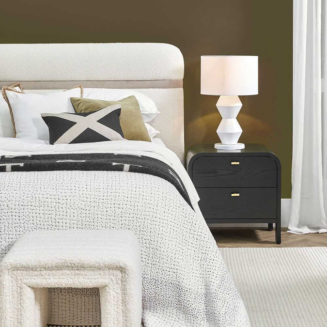 The Curve Queen Bedhead - White Boucle - - Eleganté
