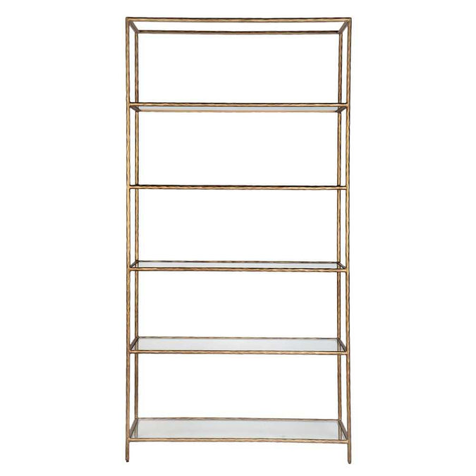 Heston Shelving Unit - Brass - - Eleganté