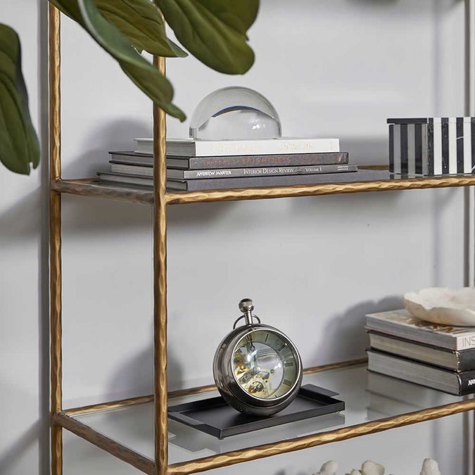 Heston Shelving Unit - Brass - - Eleganté