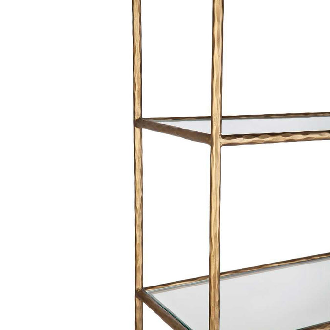 Heston Shelving Unit - Brass - - Eleganté