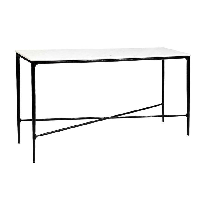Heston Marble Console Table - Medium Black - - Eleganté